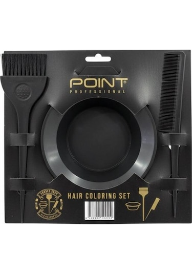 Point Boyama Seti Tas + Fırça + Tarak 3'lü Set