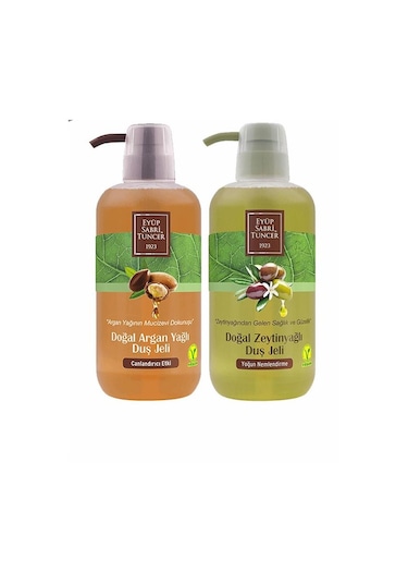 Eyüp Sabri Tuncer Doğal Argan Yağlı Duş Jeli 600 ML + Zeytinyağlı Duş Jeli 600 ML
