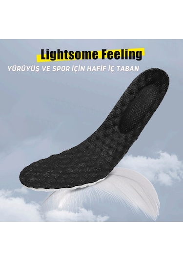 Anatomik, Rahat, Koşucu, Sporcu, Ayakkabı Tabanlığı, Siyah 42-43