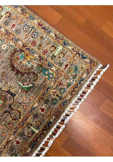 El Dokuma Afgan Halı Sultanı Model 100% Yün Kök Boya Kahve