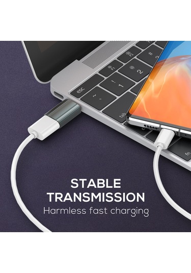 Dofolink Lc140 Gri Alüminyum Type-c Çevirici: Otg, Şarj Ve Veri Transferi - Usb Anahtar, Klavye, Oyun Kolu Bağlantısı
