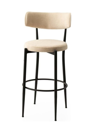 Mobilgen Gözde Bar Sandalye Beyaz - Siyah