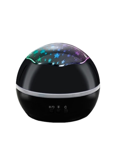 Vkemall Siyah Usb Yıldız Ve Deniz Projeksiyon Lambası - 8 Renkli Mod, Döner Tasarım, Uyku Ortamı Oluşturucu Pil Dahil Değil