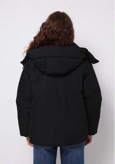 Colins Regular Fit Kapüşonlu Fermuarlı Astarlı Çıkarılabilir Kapüşonlu Kadın Siyah Mont Cl1076422 Q1.v1 Blk Siyah