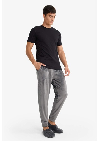 Defacto Regular Fit Cepli Kadife Pijama Altı F4672ax25wnar138 Antrasit