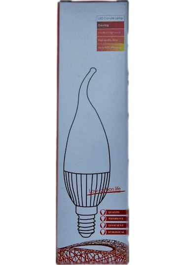 3w 220-240v 4000k E14 Buzlu Cam Buji Ampul Beyaz Işık E14 Led Ampul 3 Watt Yok