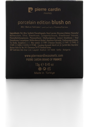 Pierre Cardin Porcelain Edition Blush On - Allık - Pearlescent Pink - 002 001