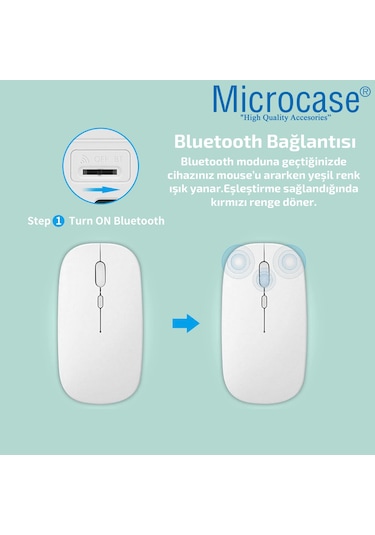 Microcase AL2675 Kablosuz Bluetooth Çift Modlu Mouse