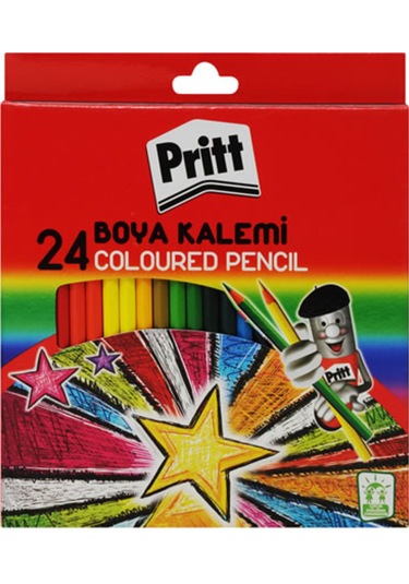 Pritt Kuru Boya Karton Kutu Tam Boy 24 Renk 1221351