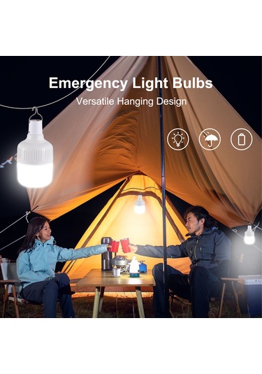 Maiyame 9'lu Usb Şarj Edilebilir Led Feneri, 5 Seviye Parlaklık Ayarlı, Kancalı Acil Işık, 500mah Batarya, Ev Ve Kamp Kullanıma Uygun