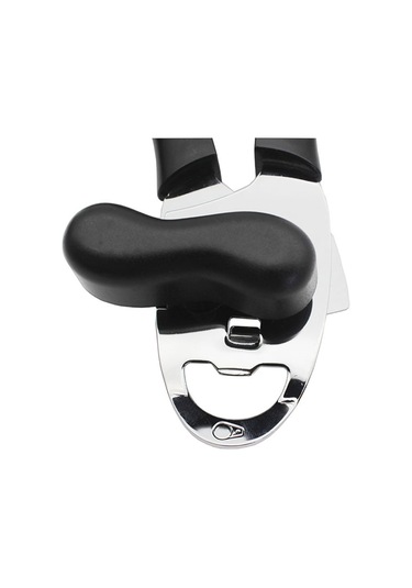 Teltree Paslanmaz Çelik Konserve Açacağı - Kolay Kullanımlı, Kaymaz Saplı Mutfak Aksesuarı Siyah