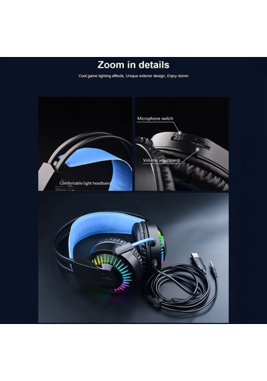 Leezsing Ovleng Gt68 Rgb Aydınlatmalı Oyun Kulaklığı - Mikrofonlu, 3.5mm Ve Usb Bağlantılı, Ayarlanabilir Ses Kontrollü