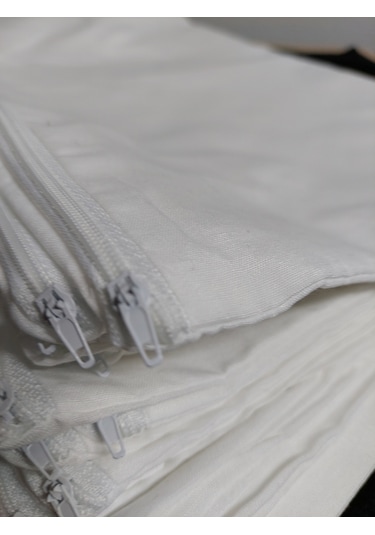 10'lu Pamuklu Beyaz Fermuarlı 50x70 Cm Iç Yastık Kılıfı 10 Adet