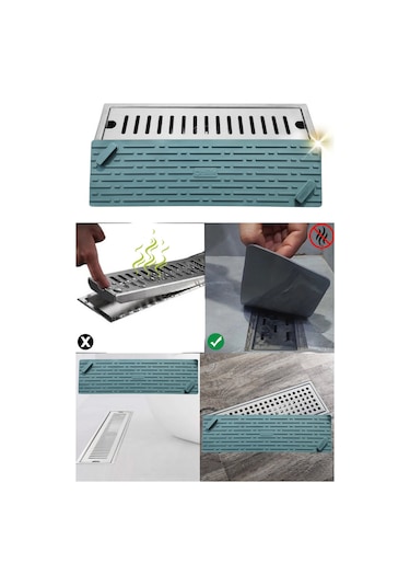 Siyah Renk Uzun Model Kötü Koku Önleyici Silikon Mat Banyo Mutfak Lavabo Balkon Gider Tıpası Kapağı