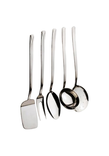 Tozanlı Çelik Sade Modeli 5 Parça Kepçe Seti