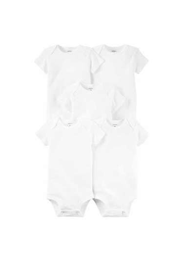 Carter's Bebek 5'li Beyaz Body - SS Beyaz