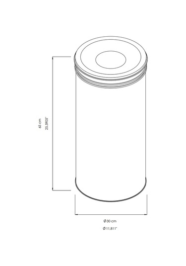 Safell Paslanmaz Çöp Kovası Çap 30 Boy 65 Paslanmaz Çelik