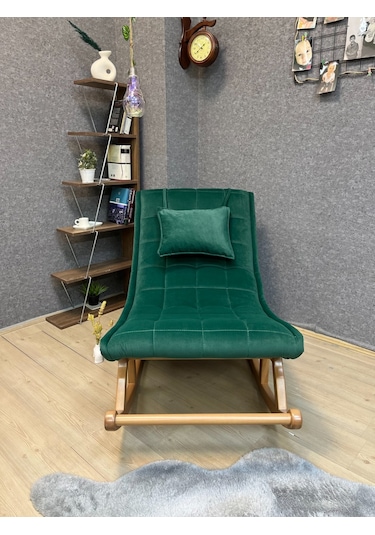 Asedia Asedia Miskin Naturel Yeşil Sallanan Sandalye Dinlenme Koltuğu