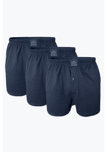 Malabadi Erkek Füme 3 Lü Paket Geniş Kalıp Büyük Beden Boxer %100 Pamuk Battal Boy 3m024 Füme