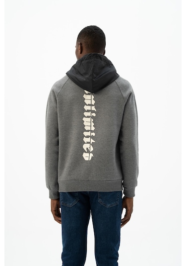 AR-MA Arma Erkek Kanguru Cepli Kapüşonlu Sweatshirt K24254928301 Gri