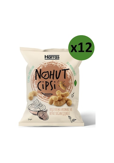 Nohut Cipsi Ekşi Krema Ve Beyaz Soğan Çeşnili 12 Adet X 50 Gr