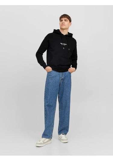 Jack & jones Kapüşonlu Rahat Kesim Siyah Erkek Sweat 12241687 001
