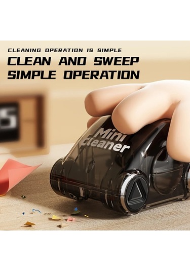 Hightower Mavi Mini Manuel Basmalı Kompakt Temizlik Arabası Küçük Depolama Hazneli