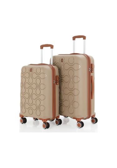 Mçs Polipropilen 2li Valiz Seti Orta & Kabin V376 S23sy1000049-set 10584 Şampanya/kahve