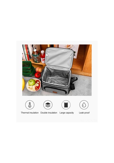 Yaozixa 16l Isı Saklama Çanta - Dışarı Piknik Çantası, Leakproof Termos Çanta, Ofis/okul Yemek Çantası, Araçlık Buz Çantası, Mavi Çok Renkli