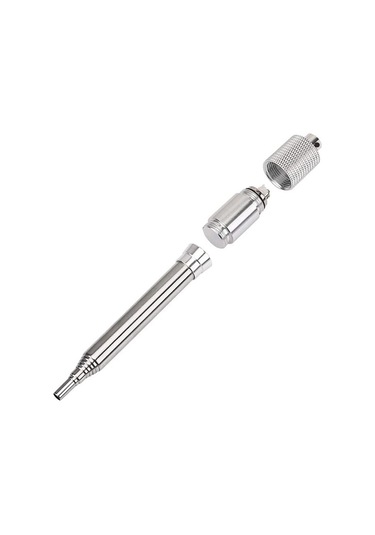 Wezone Stainless Steel Çakmaklı Ateş Blowerı - İçin Çadır, Macera, Acil Durumlar - Uzatılabilir 12.2-51.3 Cm - Hafif Ve Taşınabilir Gümüş