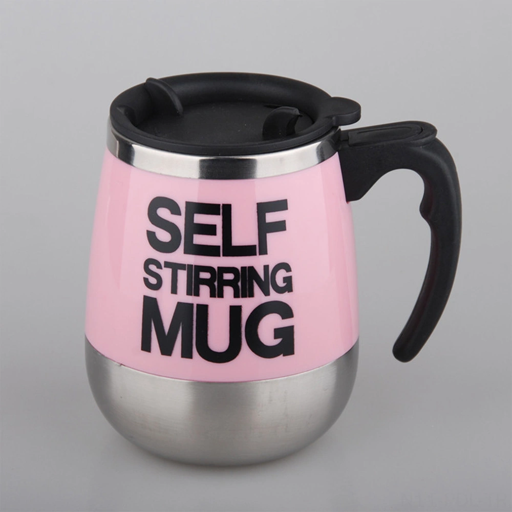 Padalink Otomatik Karıştırıcı 400ml Pembe Kupa - Çay Kahve Süt Karıştırır - Gıda Grubu Çelik - Düğmeye Bas Ve İç Diğer