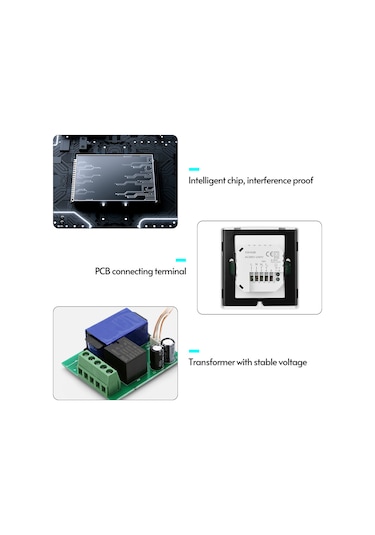 Hfambition X5 Akıllı Programlanabilir Termostat, Lcd Dokunmatik Ekran, Su Isıtma İçin Ev, Ofis, Otel Kullanımı