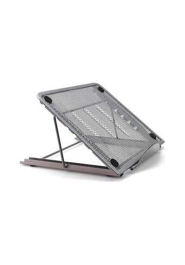 Ebitda Cbtx Ayarlanabilir Dizüstü Standı, Gri, 2 Eğimli, Ergonomik, Havalandırmalı Stand, İpad Uyumlu Uygun