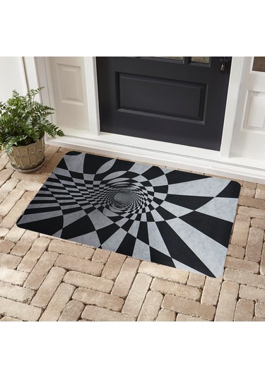 3D Dama Baskılı Kaliteli Kauçuk Kapı Önü Paspası