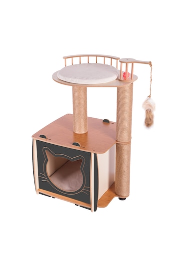 Pati Homes Katlı Kedi Tırmalama Oyun Evi Tırmalama Tahtası