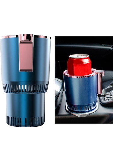 Suntek 2'li Araç İçi Bardak İçecek Su Isıtıcı Soğutucu Mavi