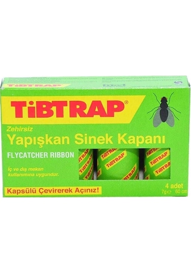 Tibtrap Yapışkan Sinek Kapanı 4 Lü Çok Renkli
