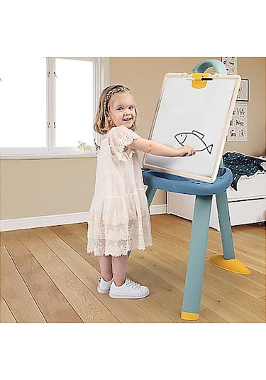 Smoby Plastik Yazı Tahtası Çift Taraflı Manyetik Ve Tebeşirli 410626 Çok Renkli