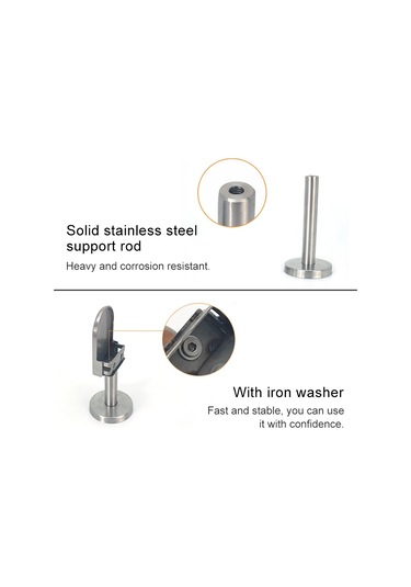 Sones 304 Paslanmaz Çelik Cam Balık Ağzı Destek Çubuğu Sabitleme Klipsi 14x100mm Çubukla, Özellikler: Xl