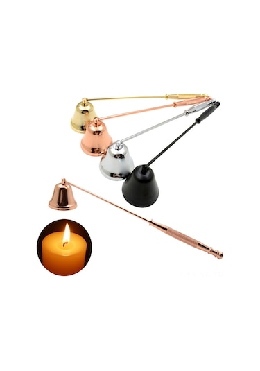 Yifomall Fantezi Zil Şekilli Mum Söndürücü - 4 Renkli Mum Kapağı, Mum İçin Uygun, Dayanıklı Malzeme, Ev Gereci