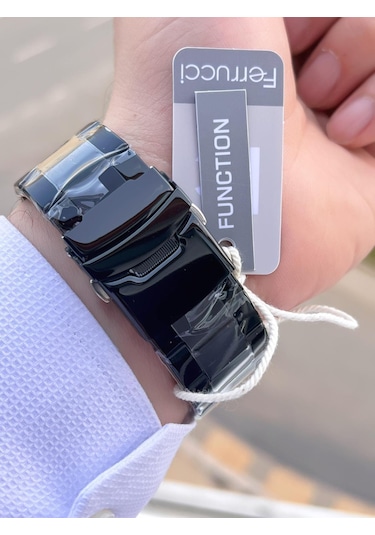 Ferrucci Diesel Kasa Çelik Kordon İç Kadran Özellikleri Aktif 2 Yıl Garantili Erkek Kol Saati E.fc05 Siyah