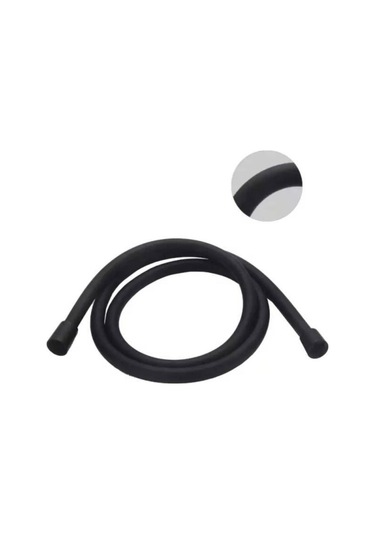 Siyah Pvc Duş Spirali Duş Hortumu 150cm Duş Hortumu Plastik Diğer