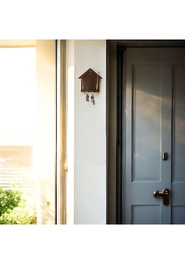 Pelince - Ayet'el Kürsi Duası Anahtarlık - Anahtar Askılığı - Başaklı Model - 26.5 Cm Kahverengi