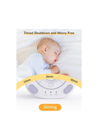 7 Molor Gece Işığı, Mini Uyku Ses Makinesi İle Bebek İçin Beyaz Gürültü Ses Makinesi 3 Renk Uzaktan Kumanda Yok