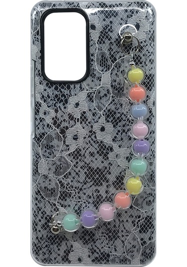 Nettech Samsung Galaxy A72 Uyumlu Desen Boncuklu Arka Koruma