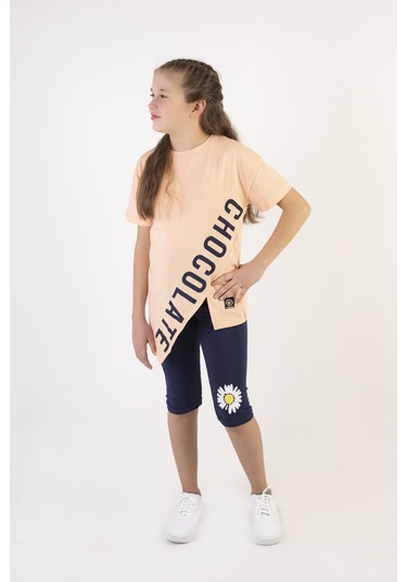 Harika Kids Kız Çocuk Baskılı Kaprili 10-13 Yaş Alt-Üst Takım 001