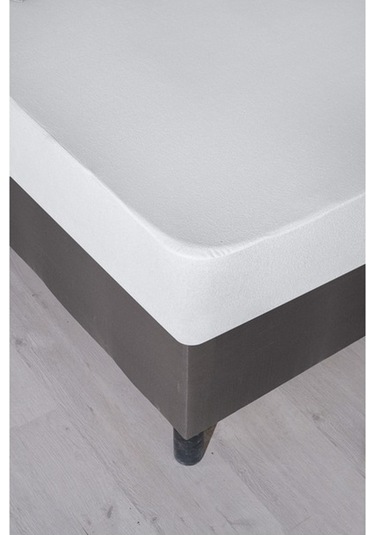 Elçinonline Sıvı Geçirmez Micro Fitted Çift Kişilik Yatak Alezi Beyaz