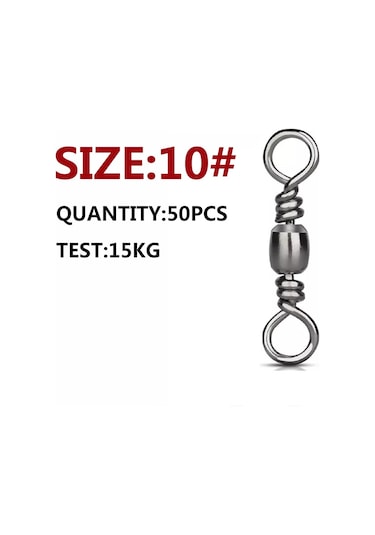 Geliştirilmiş Sazan Balıkçılığı Rulmanlı Ve Sağlam Halkalı 50 Adet Yüksek Kaliteli Balıkçılık Fırdöndüleri - 15kg