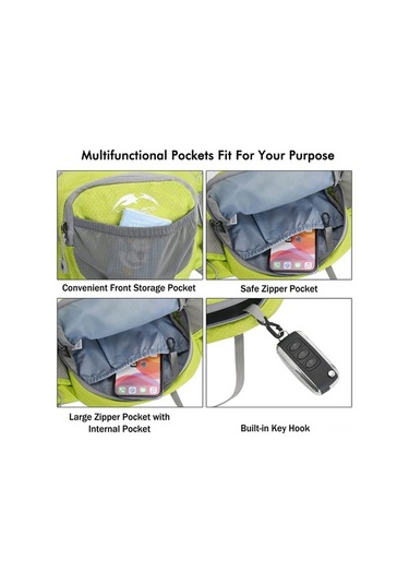 Flybuy Yürüyüşü Yürüyüşü Yeşil Tutacağı Su Su Şişesi Olan Köpek Geçirmez Dağ Çantası Çantası Bel Bel Xh Yeşil