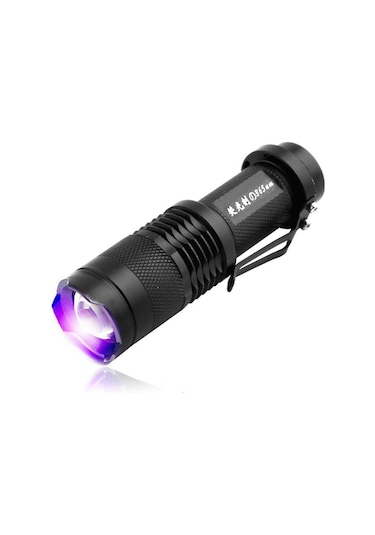 Uv Dedektörü Ultra Violet Led El Feneri Arka Işık 395nm Muayene Lambası Meşalesi Siyah